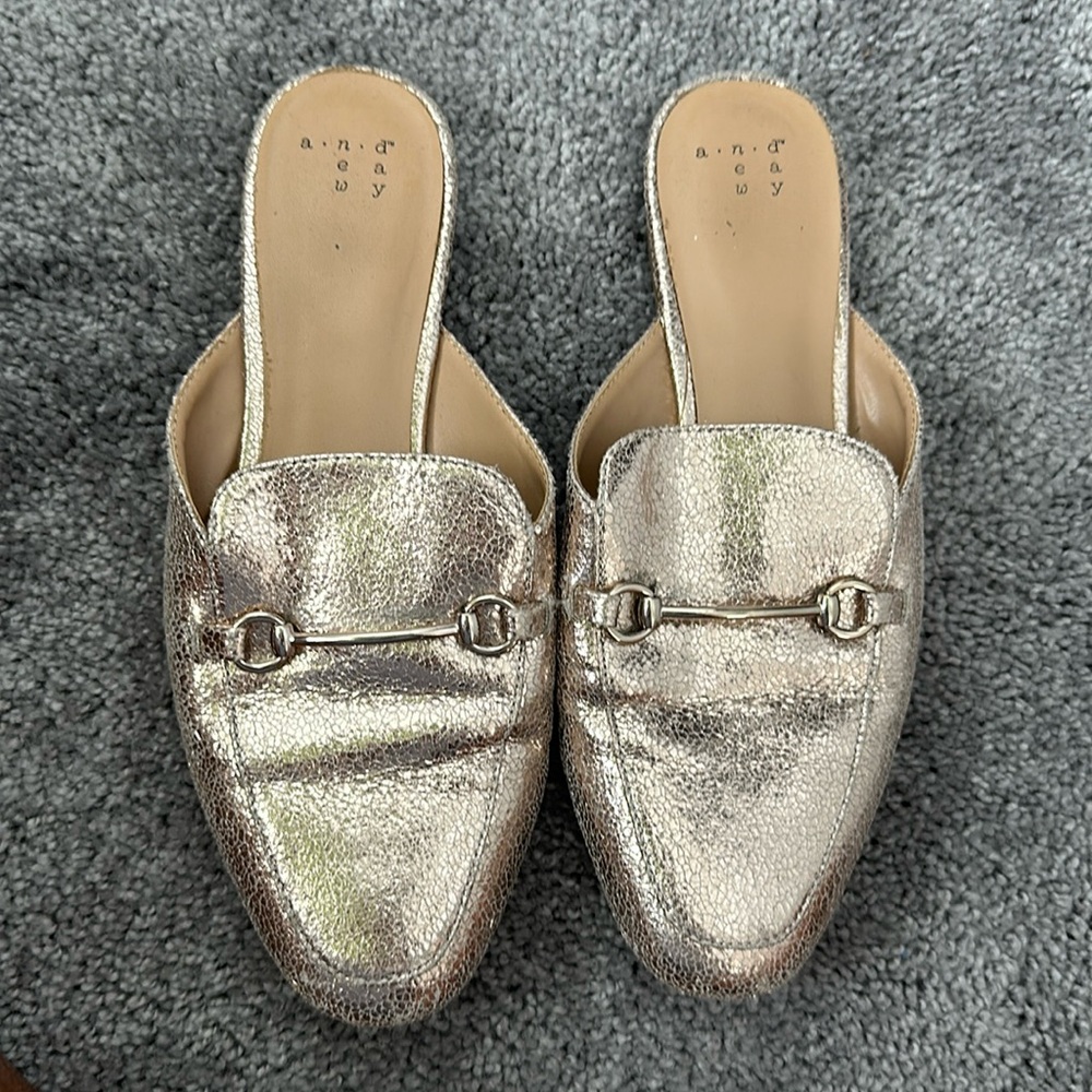 Rose gold mules